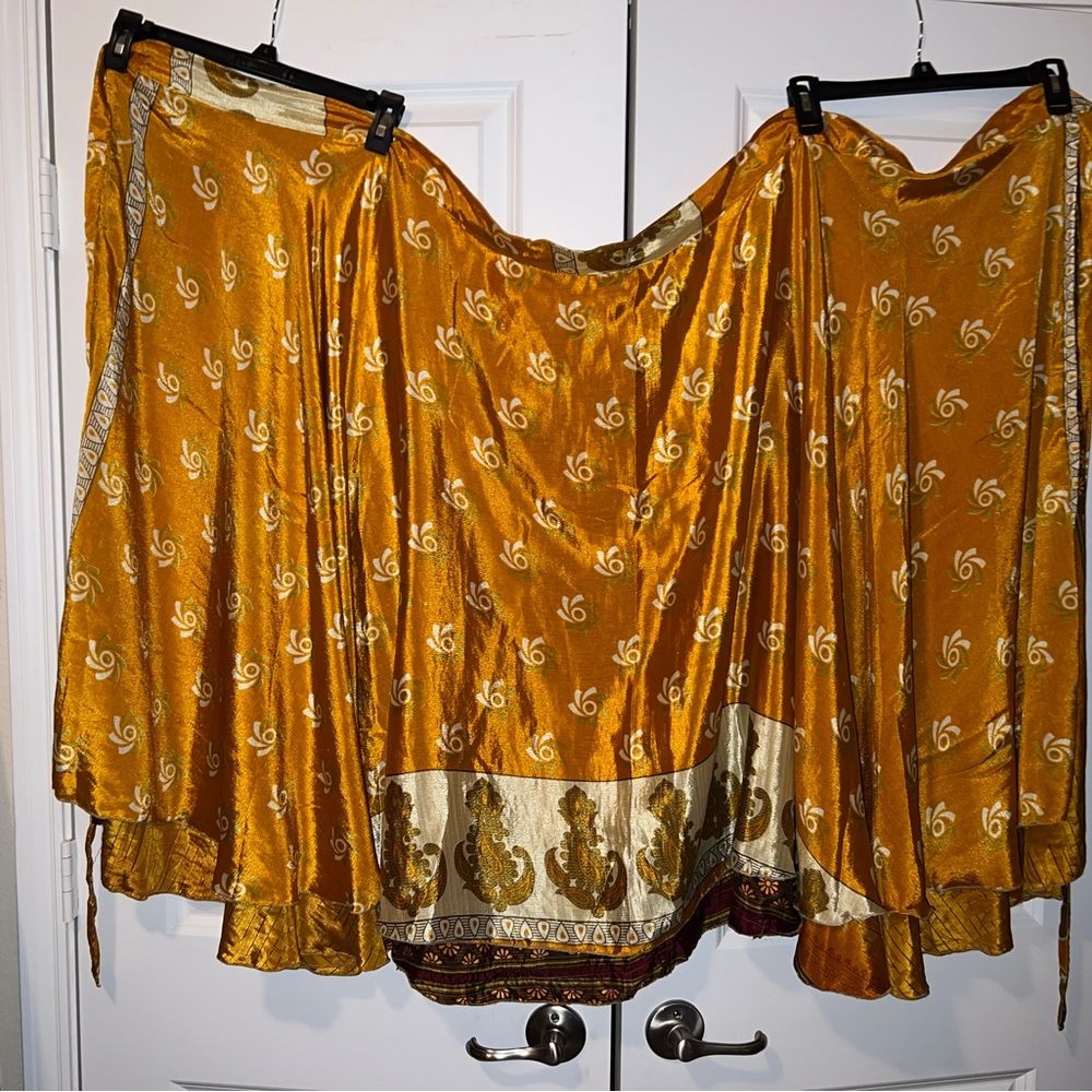 Darn Good Yarn. Sari Wrap Skirt. Ankle length. Size 0-12